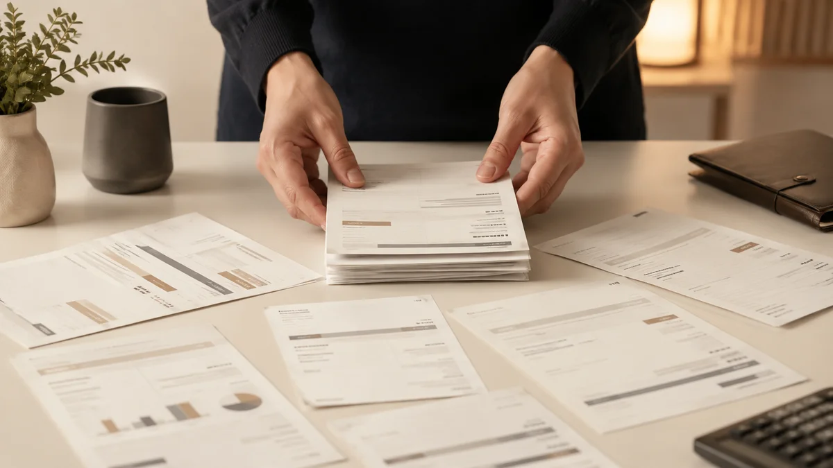 Debt consolidation — combining financial documents