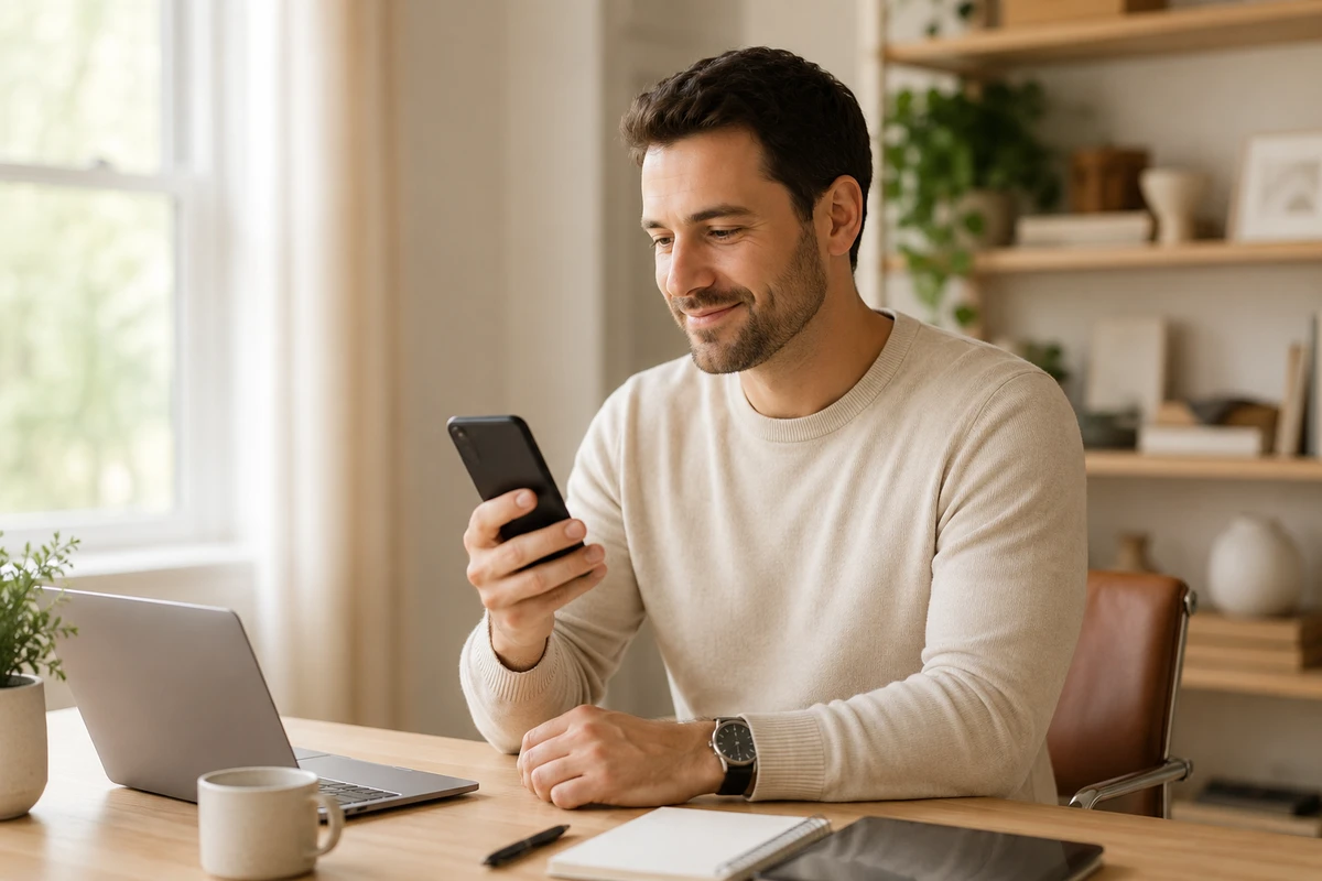 Person applying for a personal loan on their smartphone
